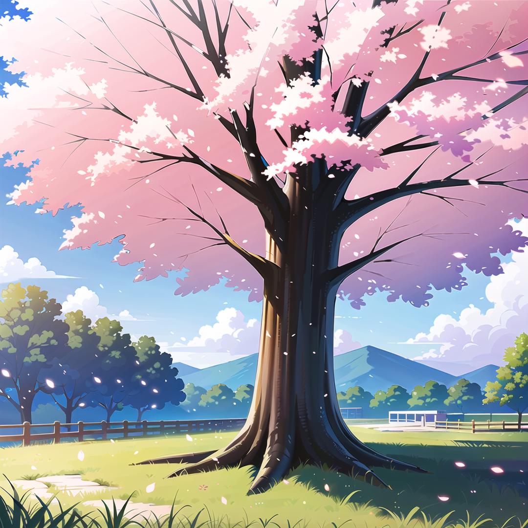 HD wallpaper: anime, landscape, sakura (tree), musical instrument, Andy  Jaramillo | Wallpaper Flare
